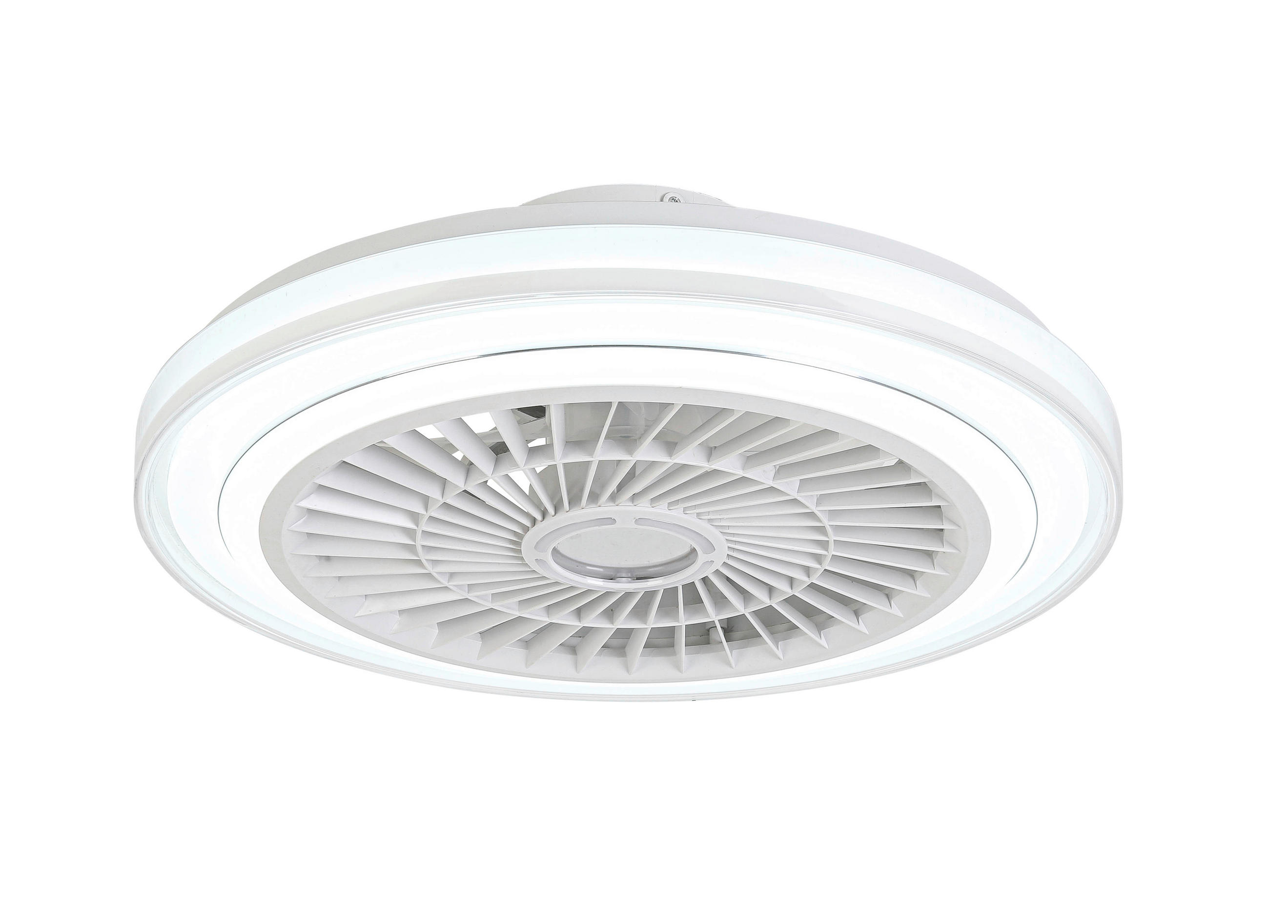 DECKENVENTILATOR Leano 48/16,5 cm   - Chromfarben/Transparent, Basics, Kunststoff/Metall (48/16,5cm) - Mican