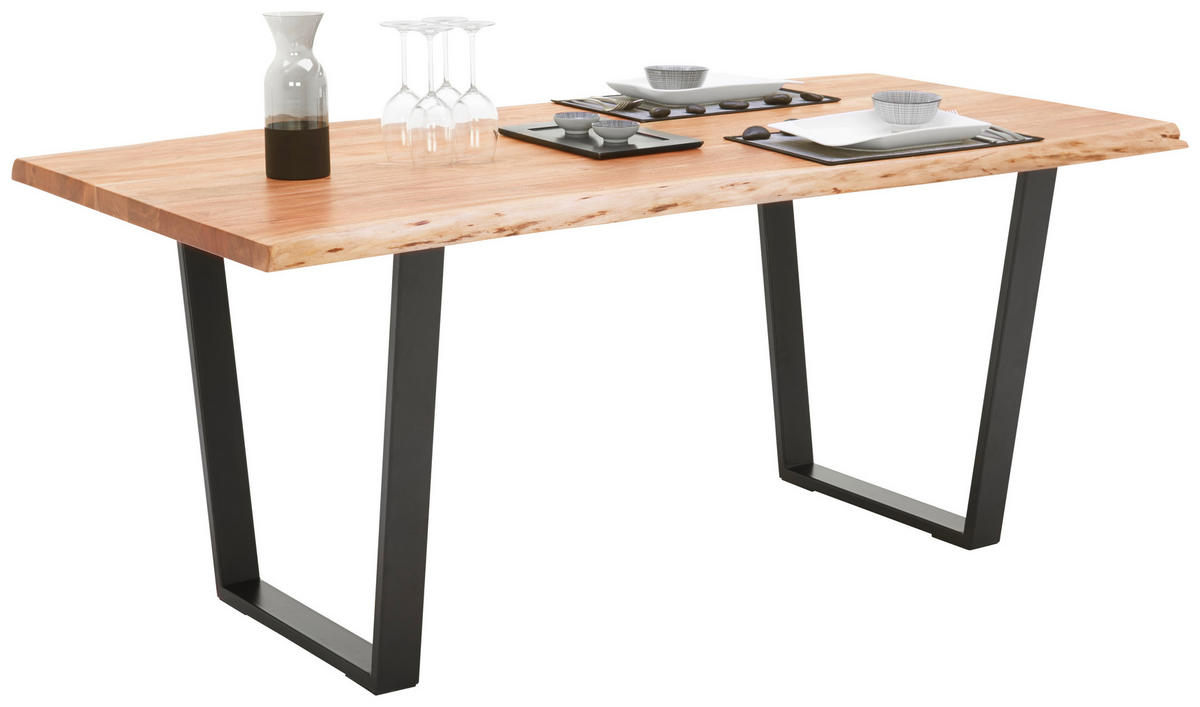 TISCHGESTELL Schwarz  - Schwarz, Design, Metall (78/7,5/72cm) - Valdera