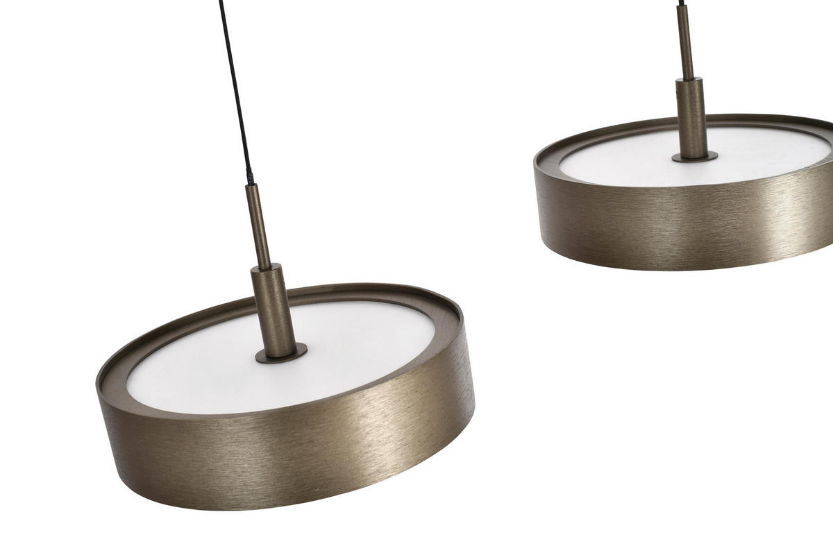 LED-HÄNGELEUCHTE Valensole 117,5/150/36,5 cm  - Bronzefarben, Design, Metall (117,5/150/36,5cm)