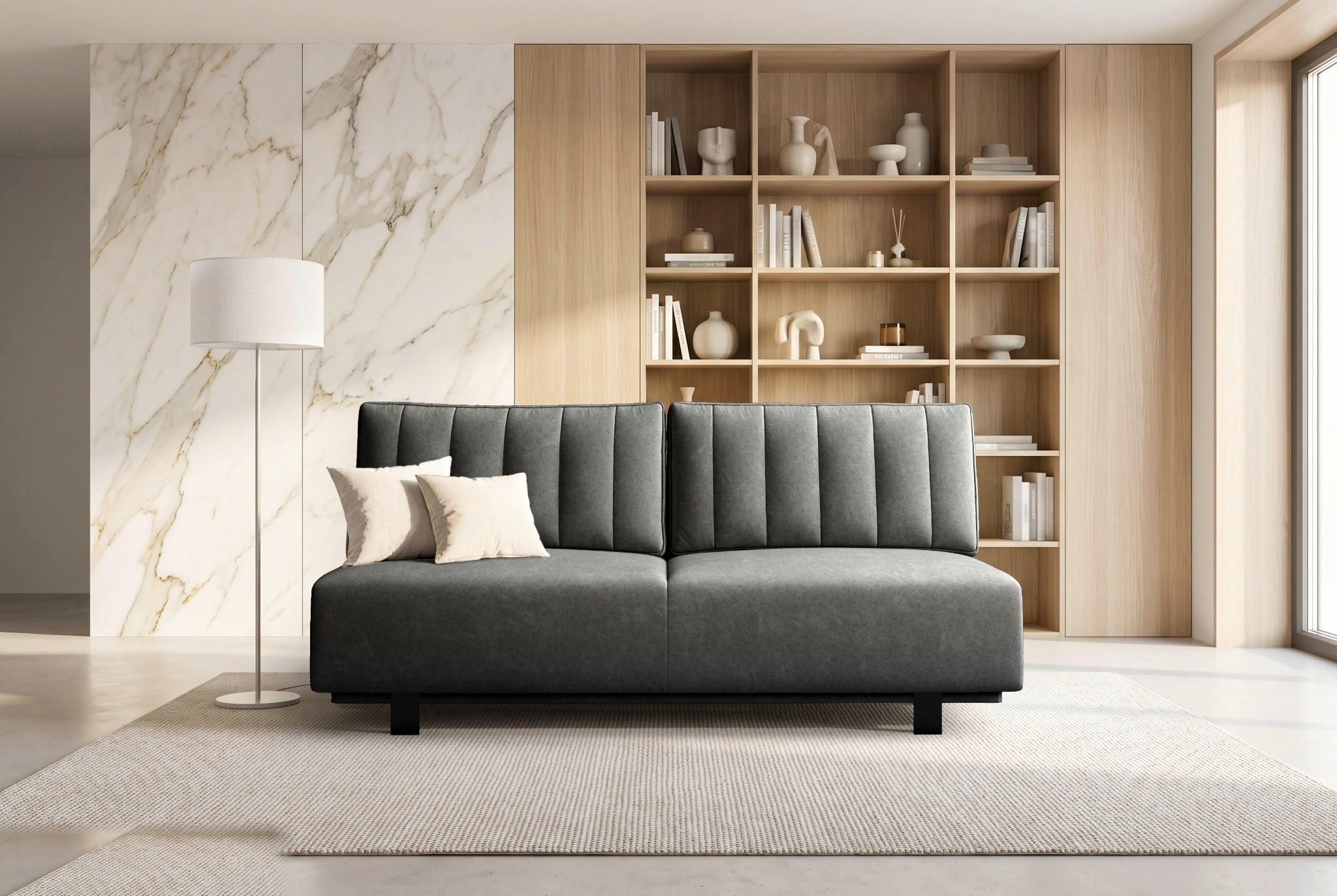 Livetastic Schlafsofa Olivio Anthrazit 200x90x95 cm