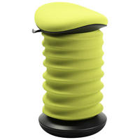 BÜROHOCKER Grün, Schwarz  - Schwarz/Grün, Design, Kunststoff/Textil (37,5/53-64/36cm) - Topstar