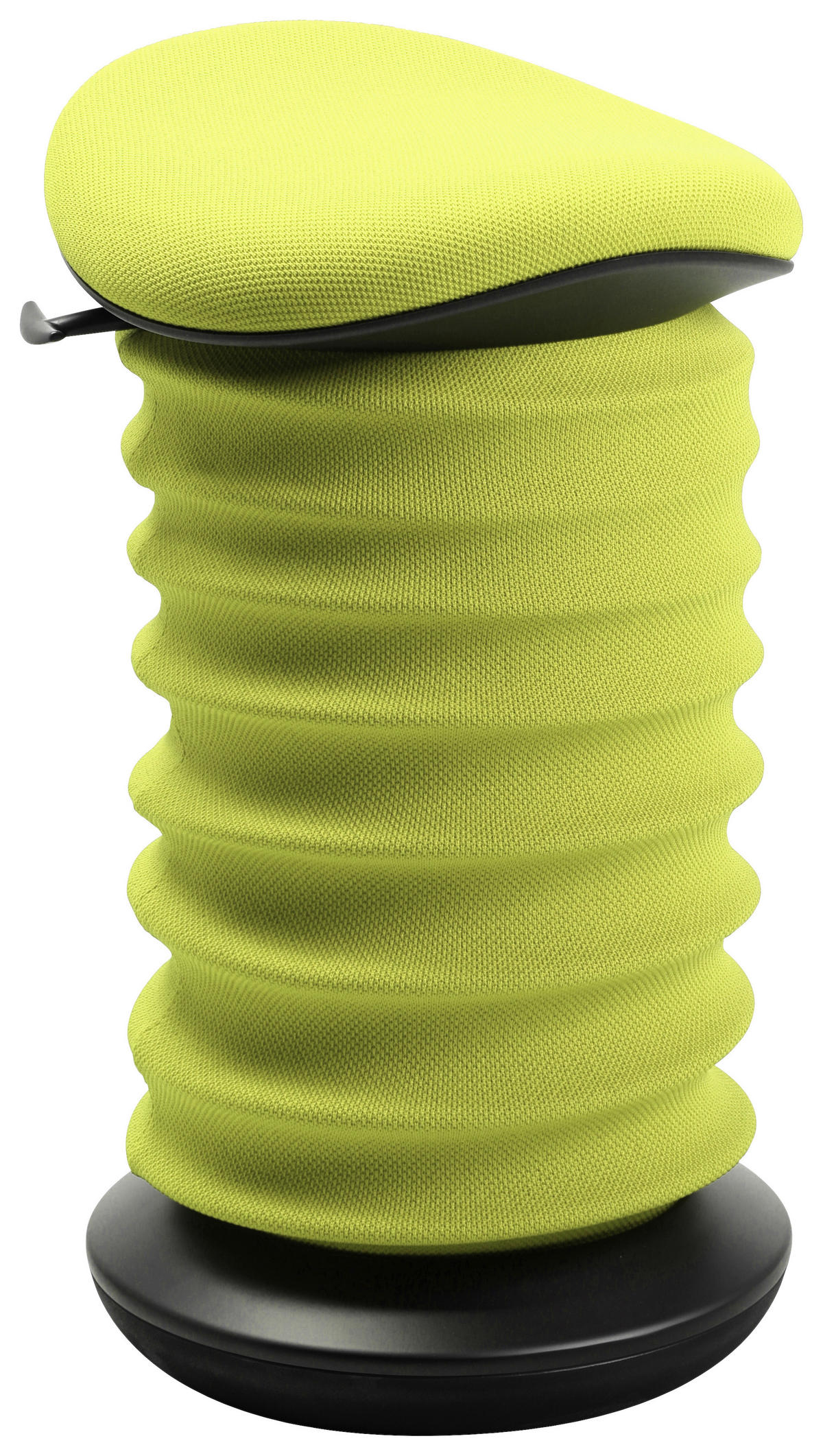 BÜROHOCKER Grün, Schwarz  - Schwarz/Grün, Design, Kunststoff/Textil (37,5/53-64/36cm) - Topstar