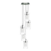 HÄNGELEUCHTE Duo I 28/28/120 cm  - Silberfarben, Design, Glas/Metall (28/28/120cm)