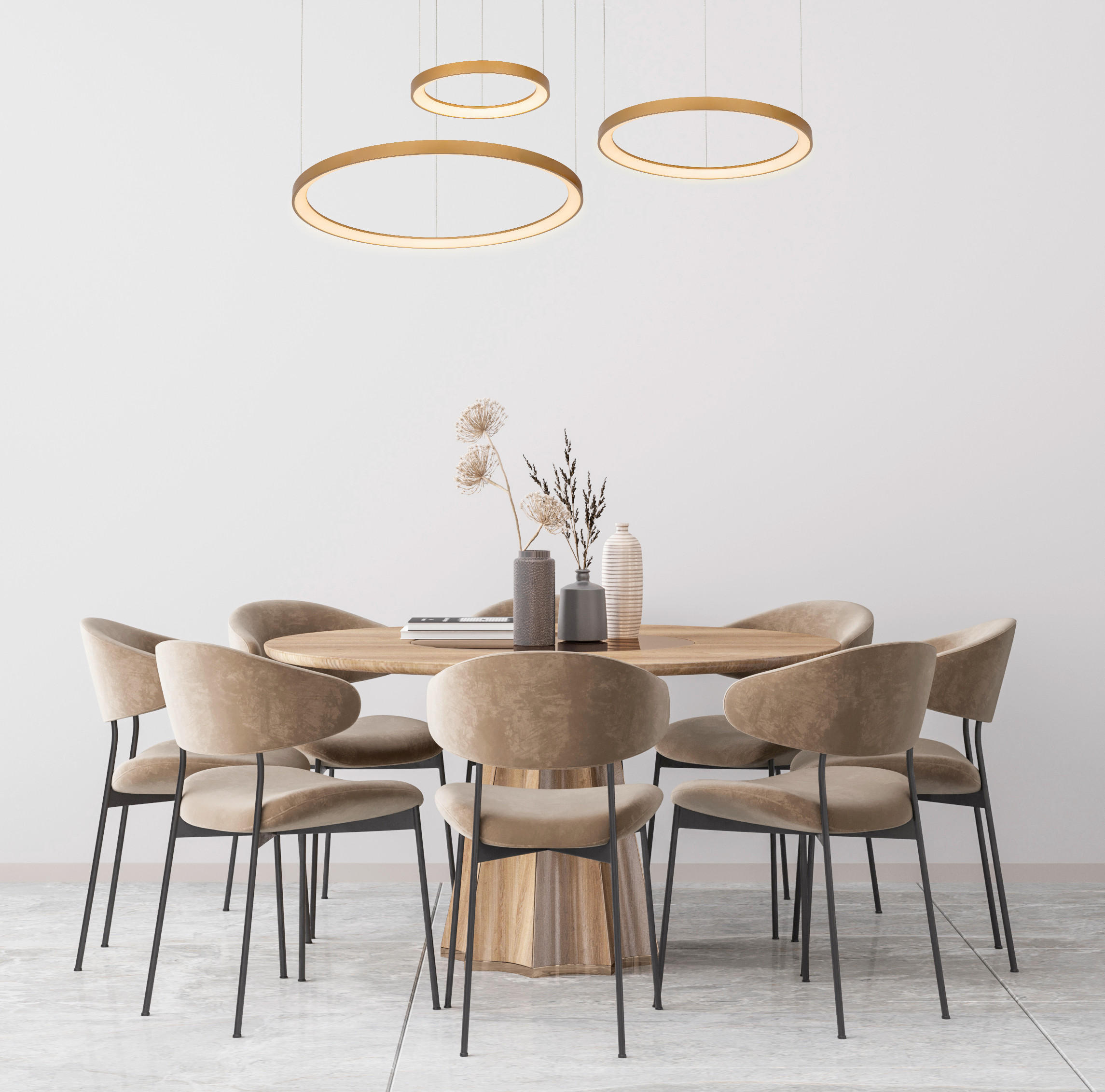 LED-PENDELLEUCHTE 78/78/200 cm  - Messingfarben, Design, Kunststoff (78/78/200cm) - Lucide