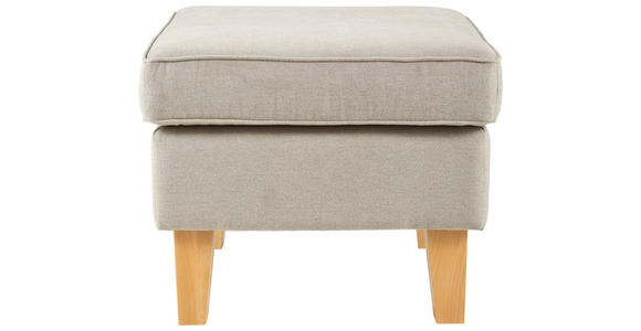 HOCKER in Textil Hellbraun  - Hellbraun/Eichefarben, Design, Holz/Textil (55/44/55cm) - Carryhome