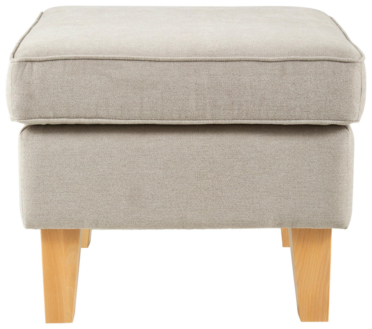 HOCKER in Textil Hellbraun  - Hellbraun/Eichefarben, Design, Holz/Textil (55/44/55cm) - MID.YOU