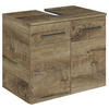 WASCHBECKENUNTERSCHRANK 60/49,8/38,3 cm  - Eiche dunkel/Chromfarben, KONVENTIONELL, Holzwerkstoff/Metall (60/49,8/38,3cm) - Sadena