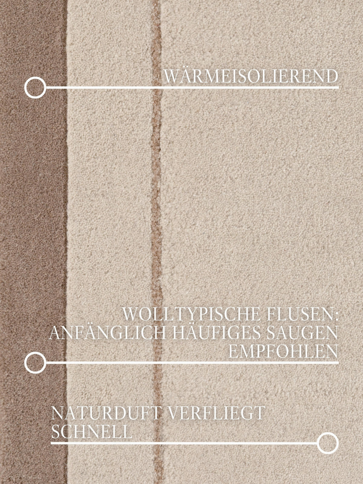 WOLLTEPPICH Wohnzimmer 120/170 cm Kollektion 1888 Niko Braun, Creme rechteckig  - Creme/Braun, Basics, Textil (120/170cm) - Villeroy & Boch