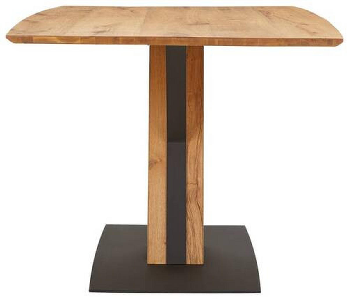 ESSTISCH Eiche massiv, furniert rechteckig Naturfarben, Schwarz  - Schwarz/Naturfarben, MODERN, Holz/Holzwerkstoff (160/90/76cm) - MID.YOU