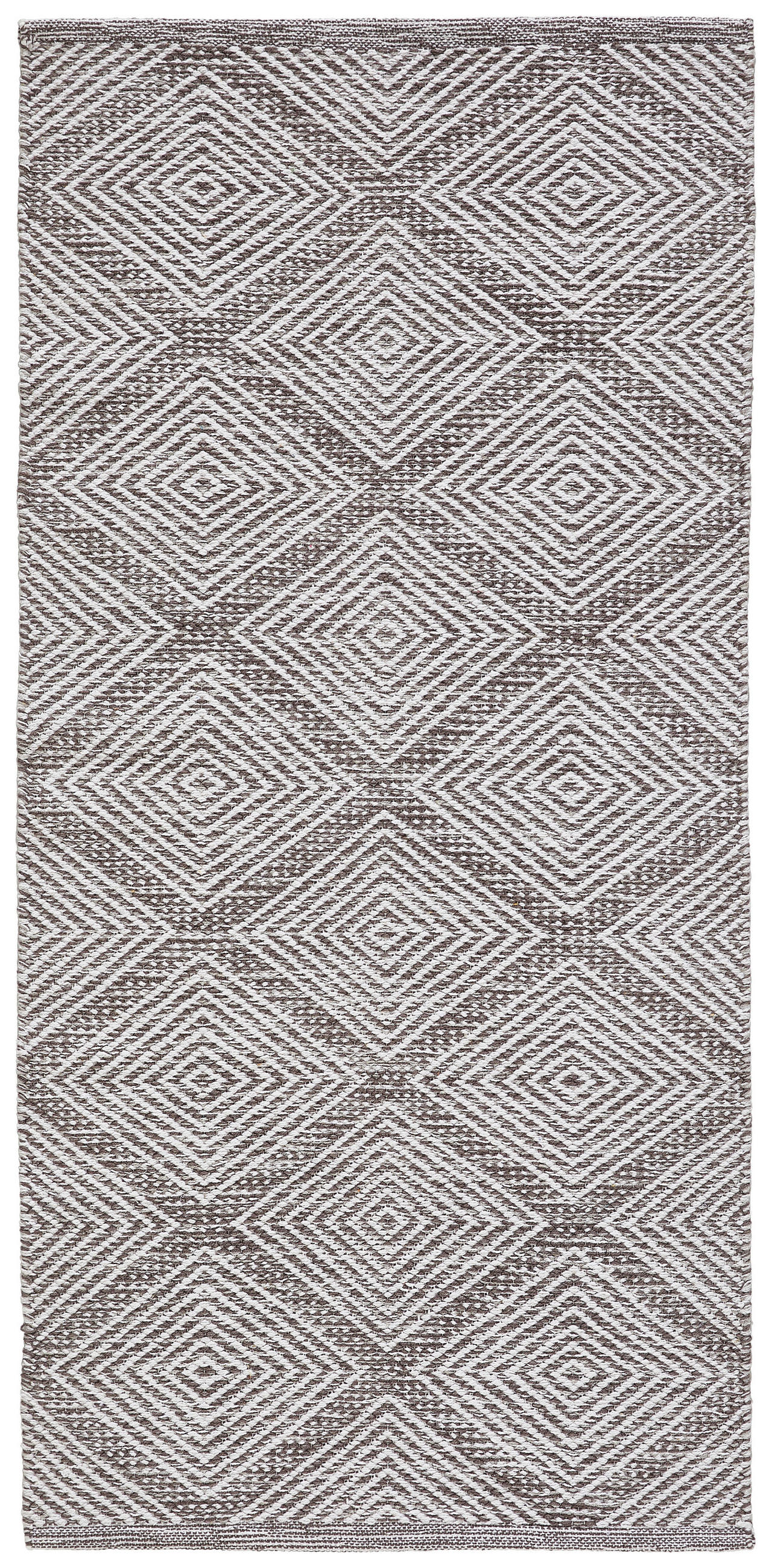 Boxxx Fleckerlteppich Diamant Grey Grau 60x120 cm