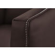 2-SITZER-SOFA  in Echtleder Dunkelbraun   - Eichefarben/Dunkelbraun, Natur, Leder/Holz (207/86/87cm) - Valnatura