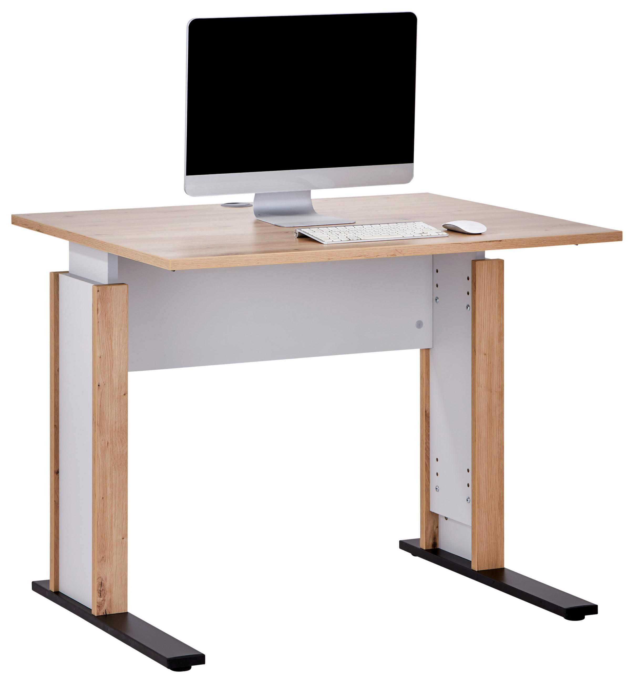 Schreibtisch mit Kabeldurchlass B:100cm H:71,5-80cm Kontor K9