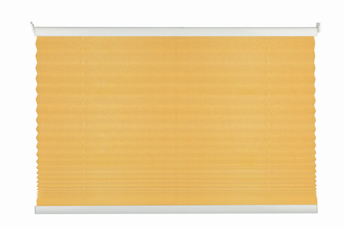 PLISSEE  halbtransparent   80/130 cm   - Goldfarben, Basics, Textil (80/130cm)