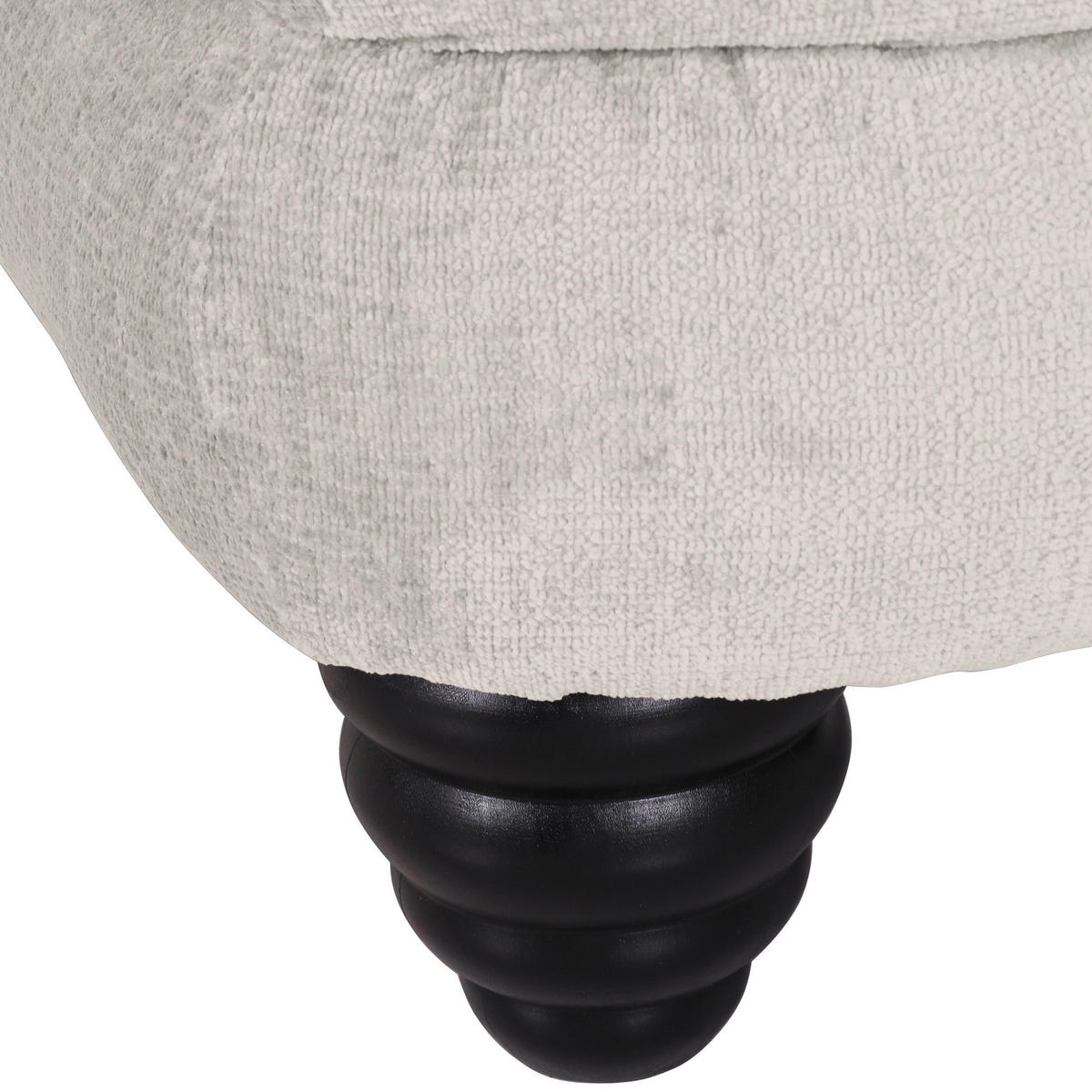 XXL-SESSEL in Chenille Creme  - Creme/Schwarz, Design, Holz/Textil (127/106/149cm) - Landscape