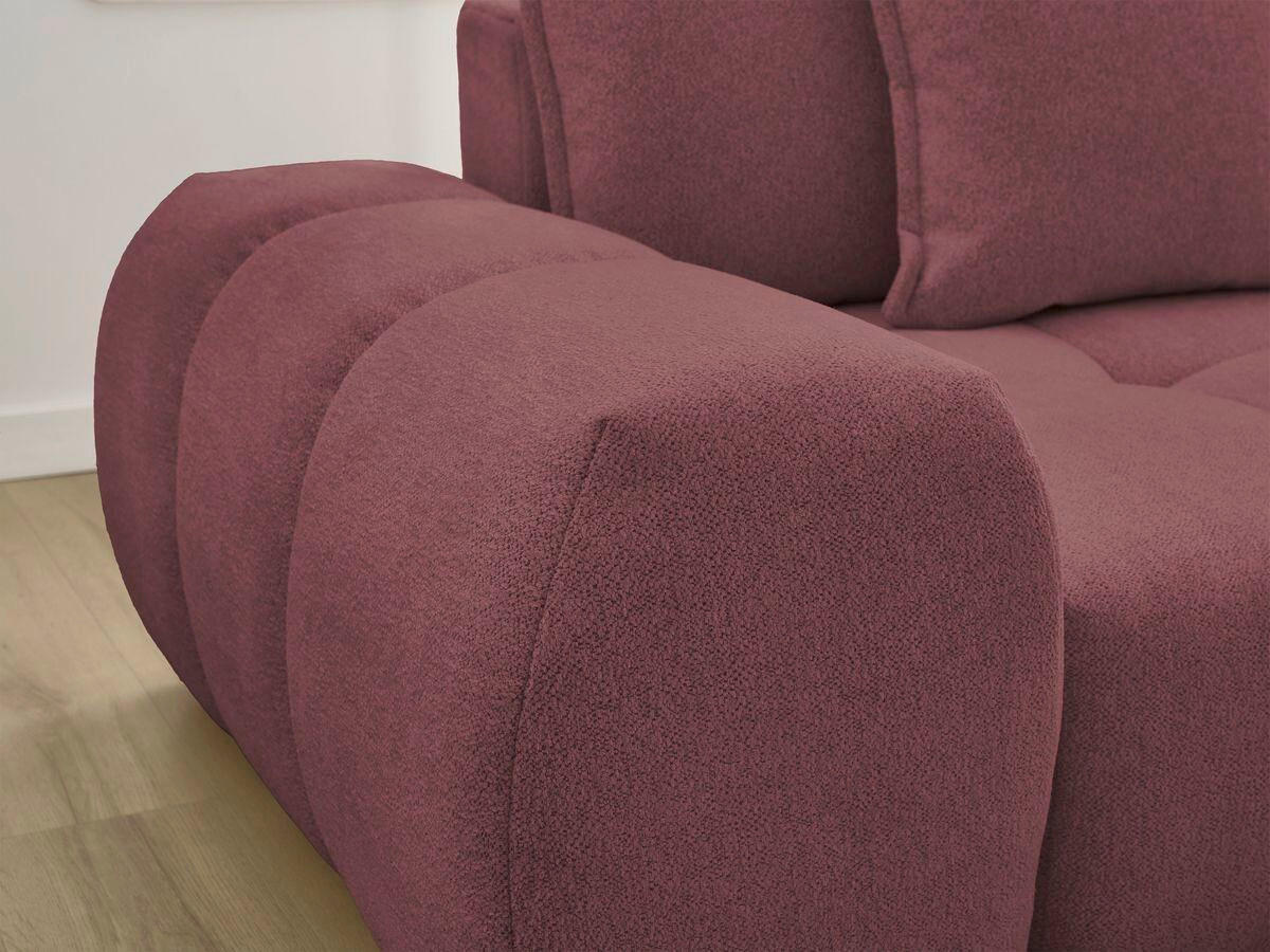 ECKSCHLAFSOFA EVEREST  mit Rücken echt, Armteil links, Armteil rechts Flachgewebe Rot  - Rot/Schwarz, MODERN, Kunststoff/Textil (318/180cm) - Livetastic