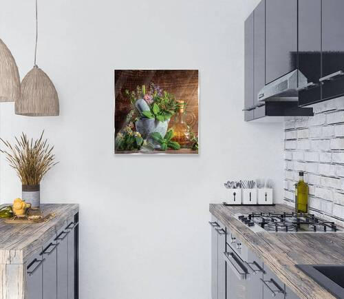 GLASBILD Gewürze  - Multicolor, Basics, Glas (50/50cm) - Euroart