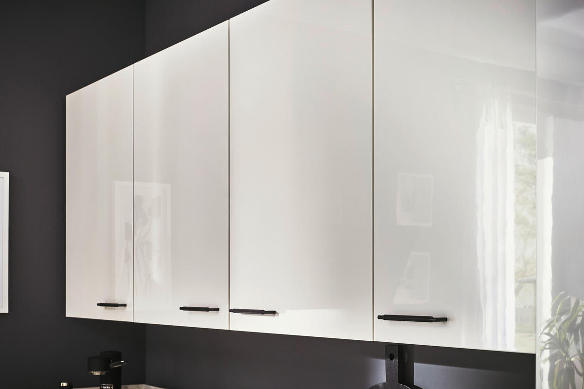 EINBAUKÜCHE NOEL  - Weiß Hochglanz, Design, Holzwerkstoff - Celina