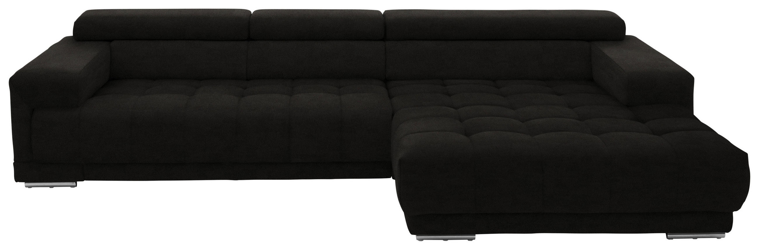 ECKSOFA  in Mikrofaser Olivgrün  335/190 cm  - Silberfarben/Olivgrün, Design, Textil/Metall (335/190cm) - Beldomo Speed