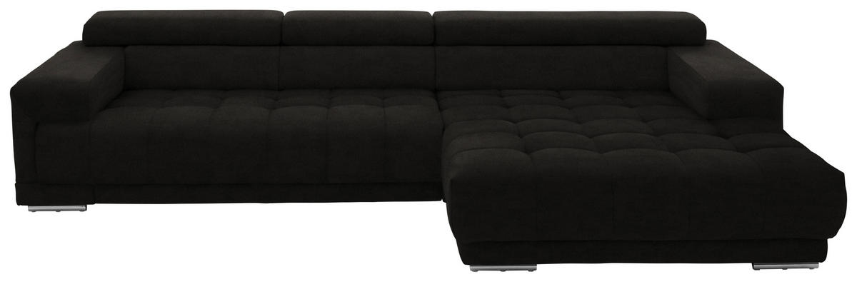 ECKSOFA  in Mikrofaser Olivgrün  335/190 cm  - Silberfarben/Olivgrün, Design, Textil/Metall (335/190cm) - Beldomo Speed