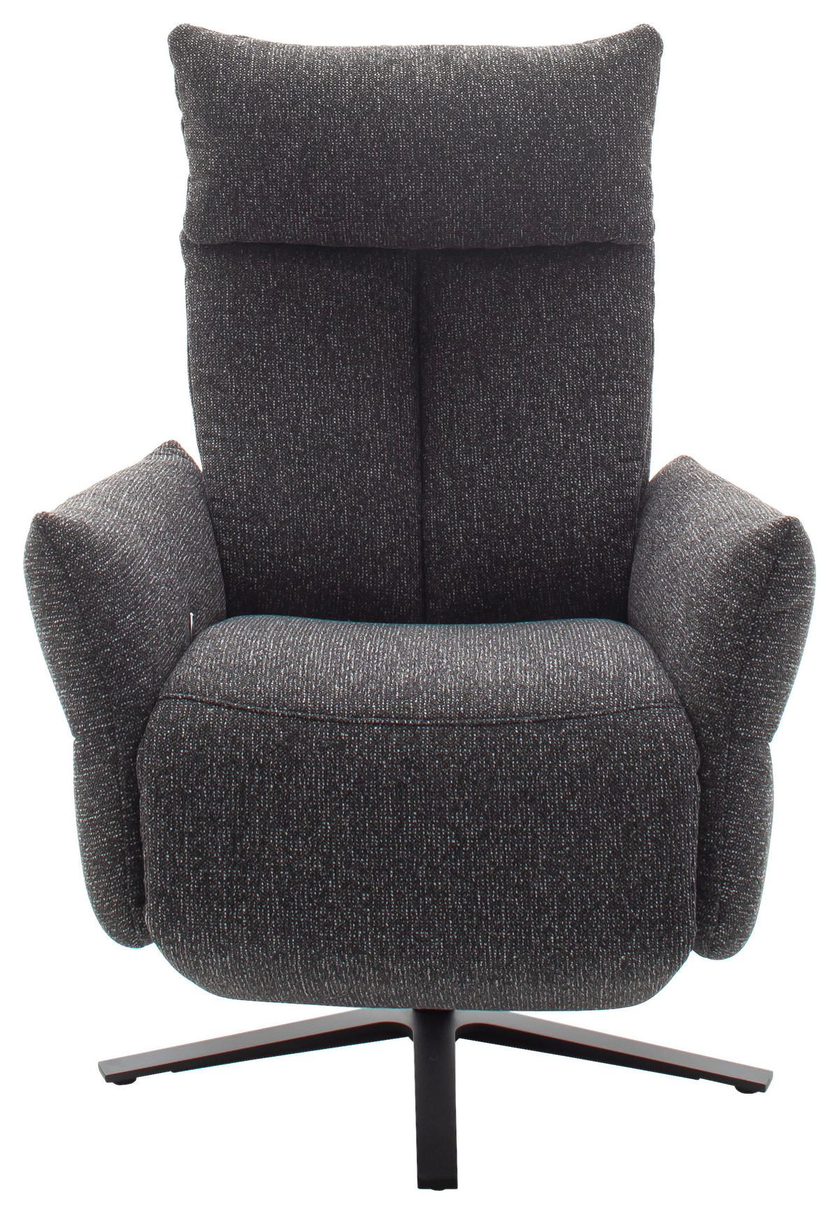 FERNSEHSESSEL in Chenille Graphitfarben  - Schwarz/Graphitfarben, Design, Textil/Metall (74/115/85cm) - Schöner Wohnen