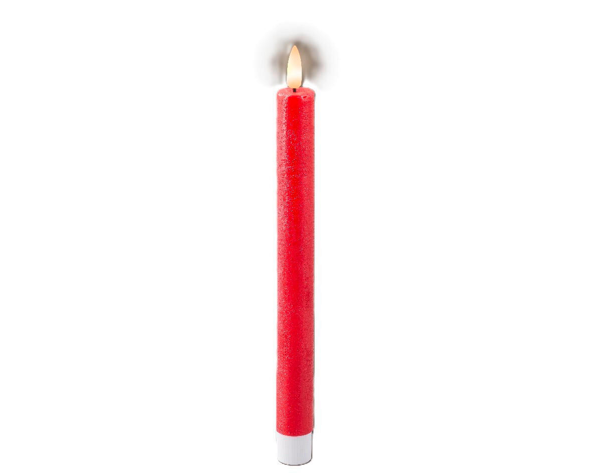 LED-KERZE 2,2/24,5 cm  - Rot, Basics, Kunststoff/Paraffin (2,2/24,5cm) - Ambia Home