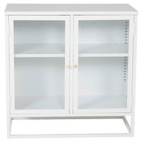 SIDEBOARD  in 85/85/40 cm  - Weiß, Design, Glas/Metall (85/85/40cm) - Livetastic