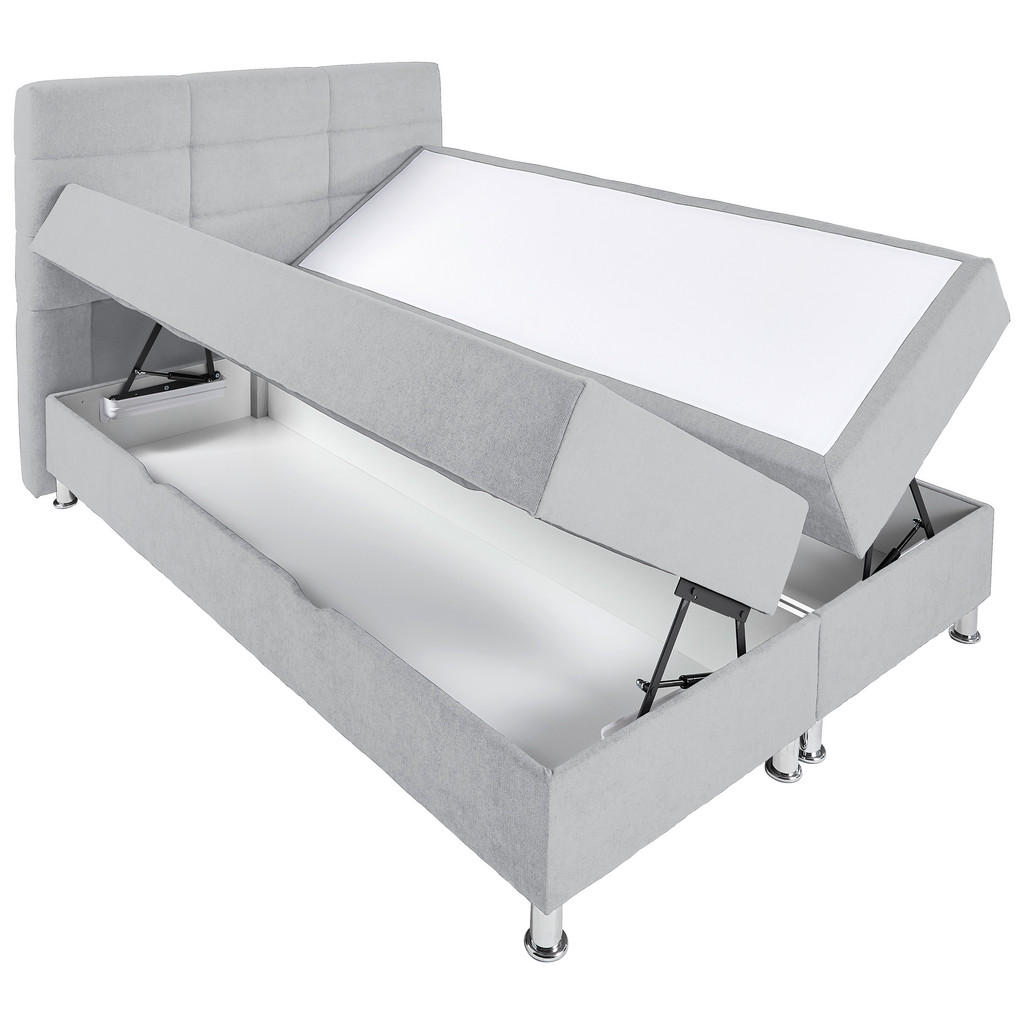 Thumbnail - Carryhome Boxbett, Greige, Textil, H2, 7-Zonen, Höhe ca. 20 cm, 140x200 cm, Topper durchgehend, in verschiedenen Größen ...