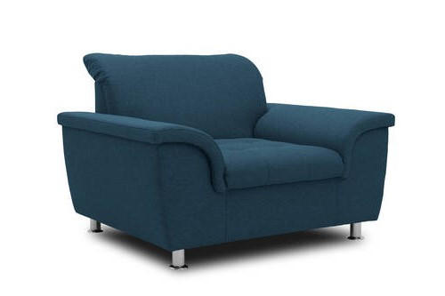 SESSEL in Webstoff Dunkelblau - Chromfarben/Dunkelblau, KONVENTIONELL, Textil/Metall (120/81/105cm) - MID.YOU