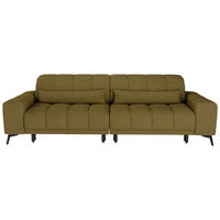 BIGSOFA Chenille Olivgrün  - Schwarz/Olivgrün, MODERN, Textil/Metall (300/112/121cm) - Xora