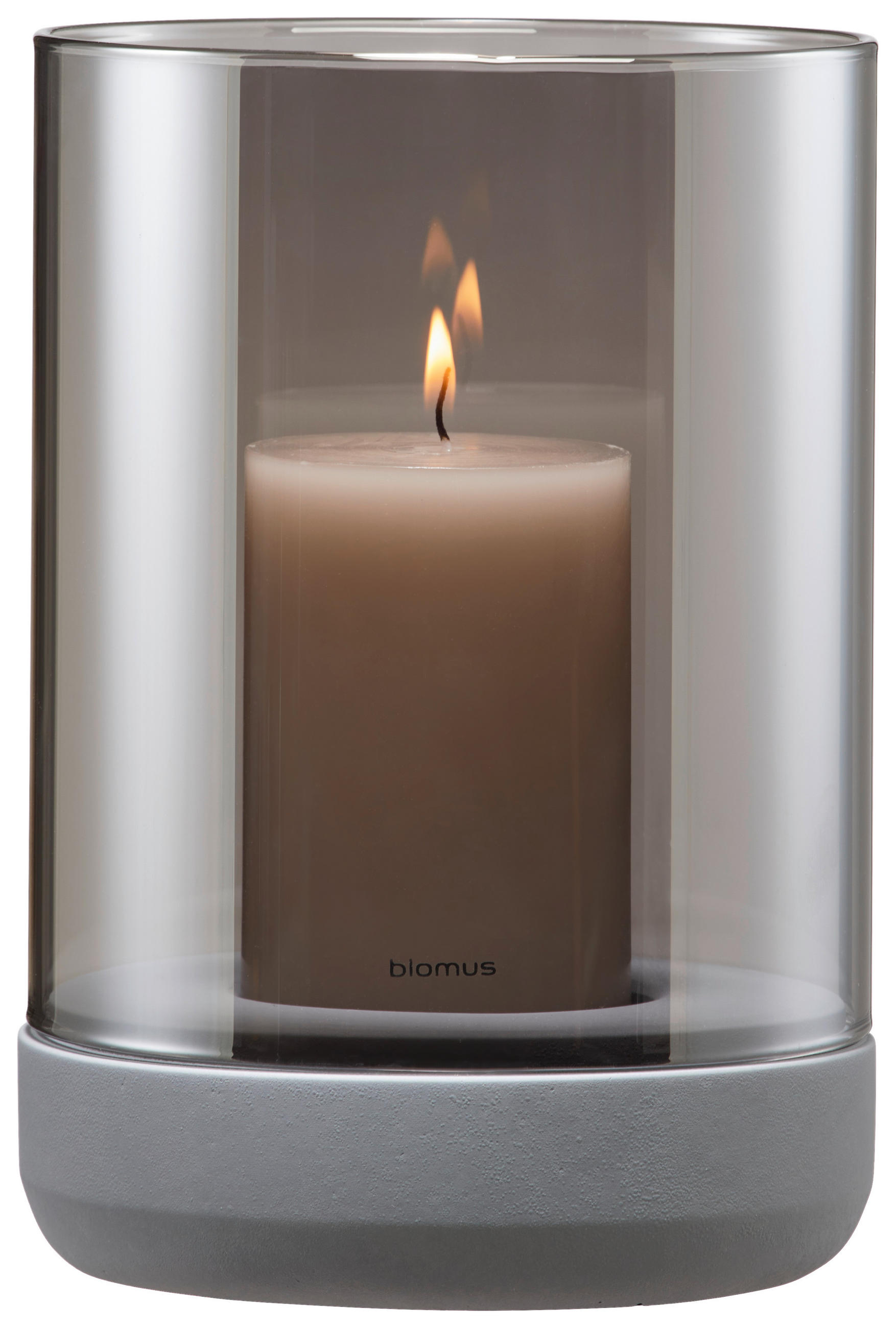 WINDLICHT Dunkelgrau 15/22,5 cm  - Dunkelgrau, Glas/Stein (15/22,5cm) - Blomus