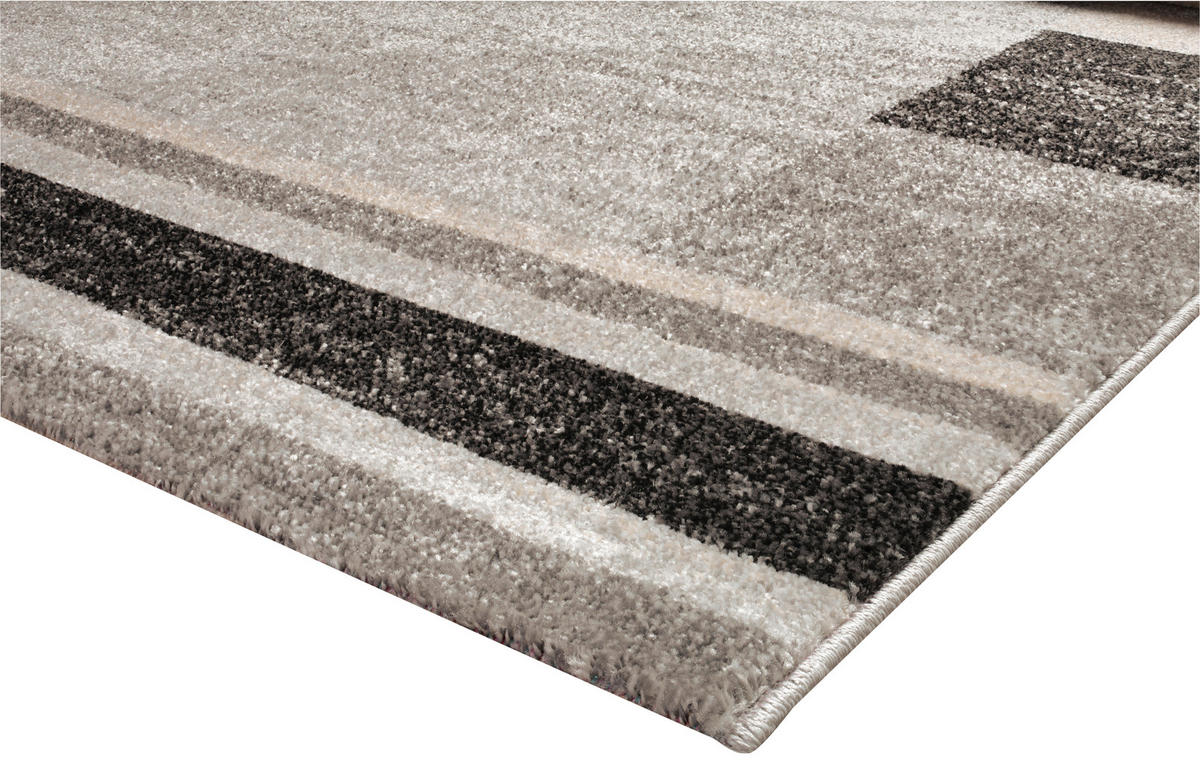 WEBTEPPICH  Wohnzimmer 60/110 cm Grau, Weiß  - Weiß/Grau, Design, Textil (60/110cm) - Novel