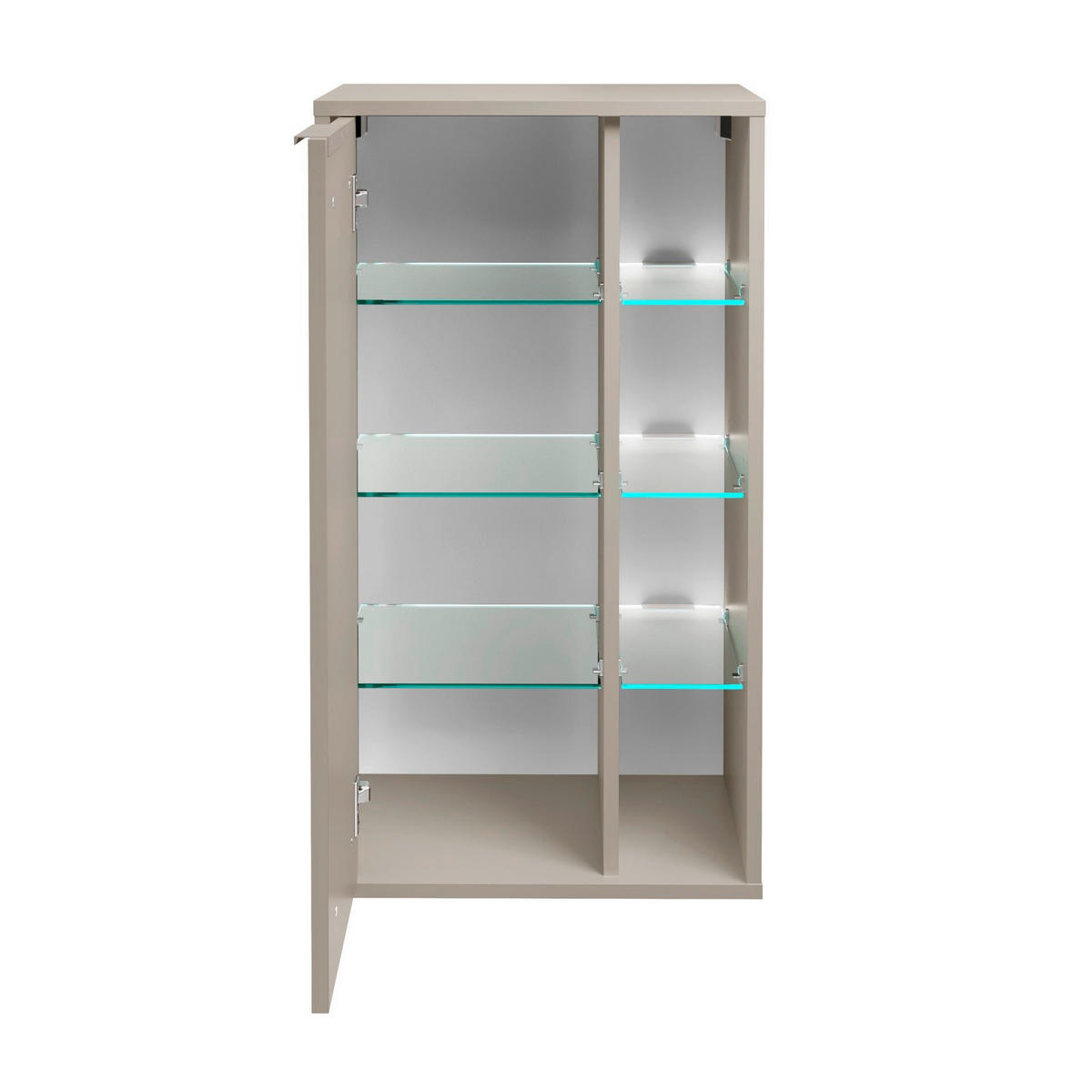 MIDISCHRANK 47/84,2/32 cm  - Grau, Basics, Glas/Holzwerkstoff (47/84,2/32cm) - MID.YOU
