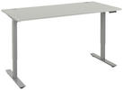 SCHREIBTISCH 175/80/72,5-123 cm  in Platinfarben  - Platinfarben, KONVENTIONELL, Metall (175/80/72,5-123cm) - Voleo