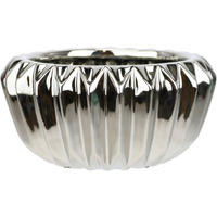 VASE  - Silberfarben, Basics, Keramik (16/8cm)