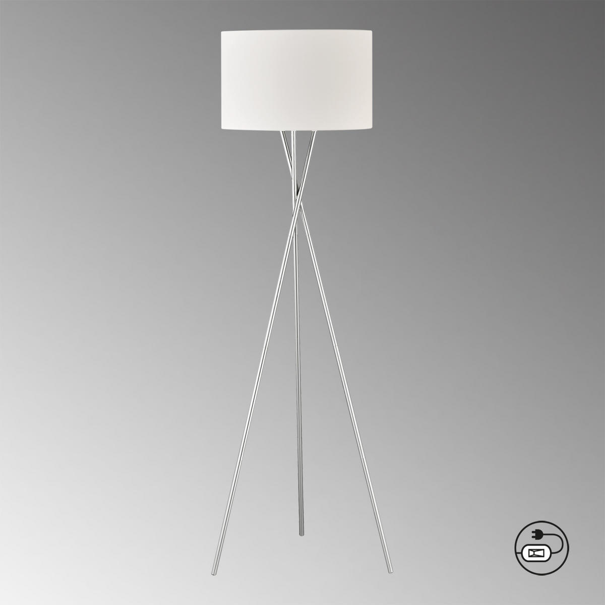 STEHLEUCHTE 68/160 cm    - Weiß/Nickelfarben, Basics, Kunststoff/Metall (68/160cm) - Schöner Wohnen