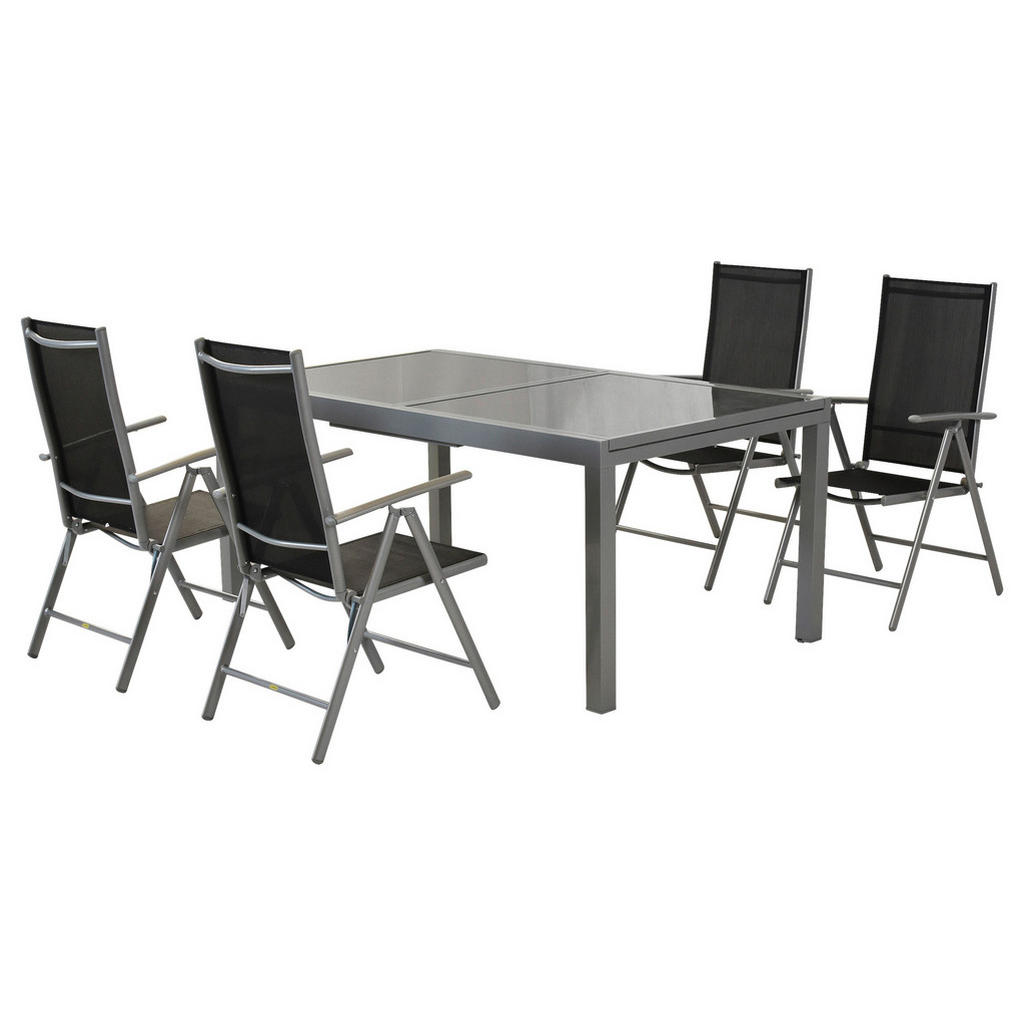 Gartenmöbel Set 5-Tlg. Amalfi aus Metall/Textil