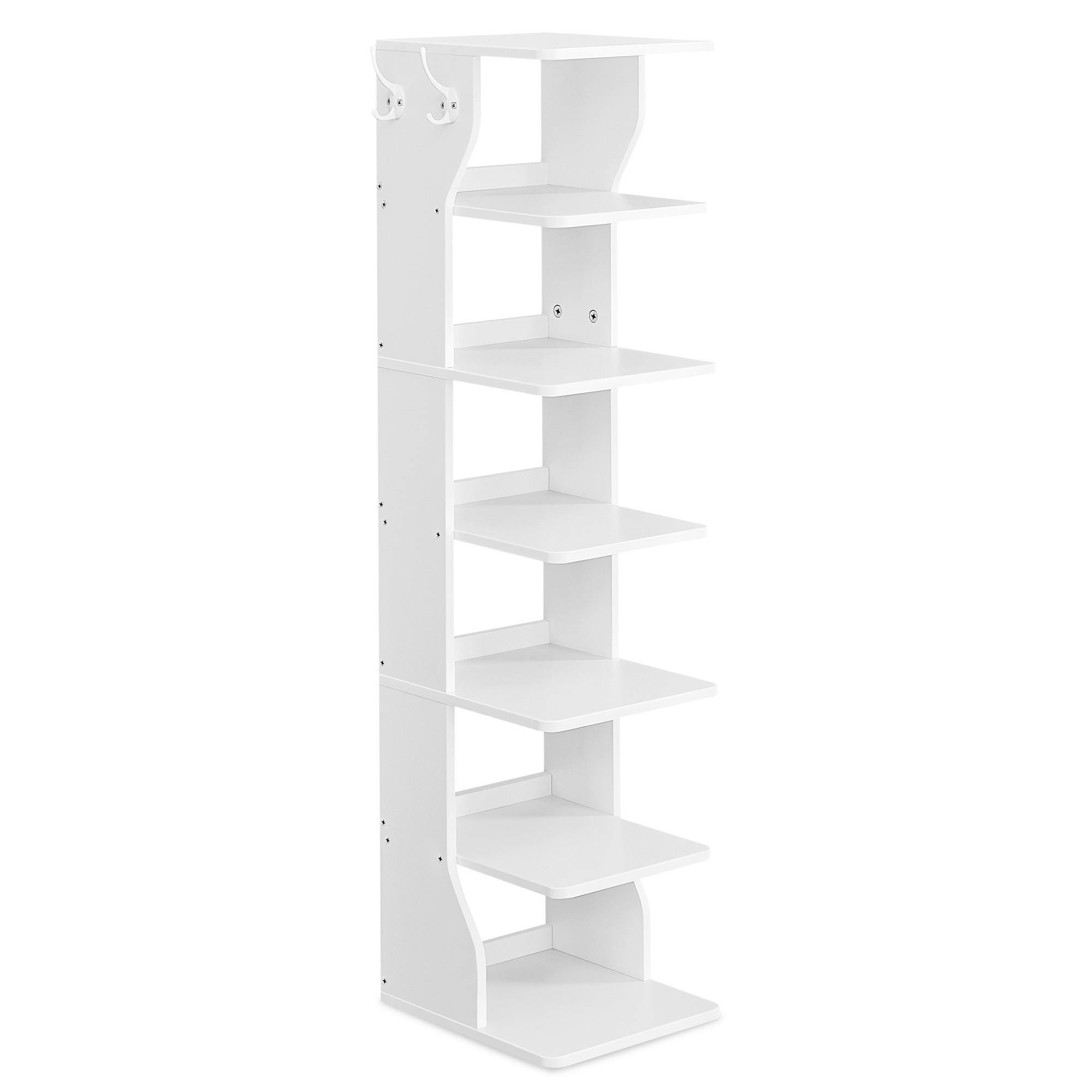 REGÁL NA BOTY, bílá,  - bílá, Trend, kompozitní dřevo (26,4/110,4/30cm) - MID.YOU