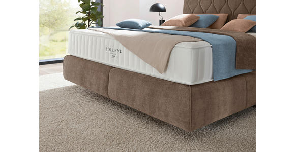 BOXSPRINGBETT 180/200 cm in Braun - Schwarz/Braun, Design, Kunststoff/Textil (180/200cm) - Johann Jakob