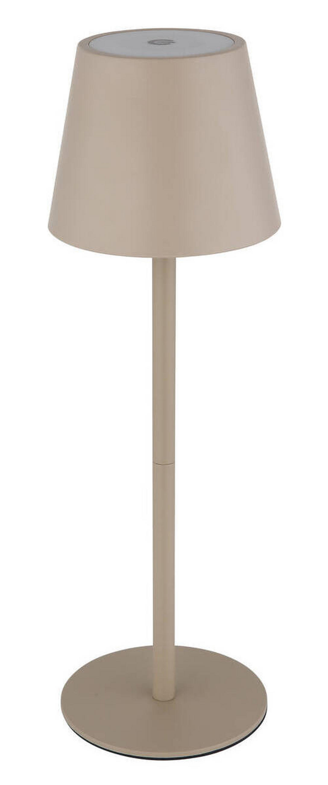 AKKU-TISCHLEUCHTE 11,5/36 cm   - Sandfarben/Opal, Trend, Kunststoff/Metall (11,5/36cm) - Novel