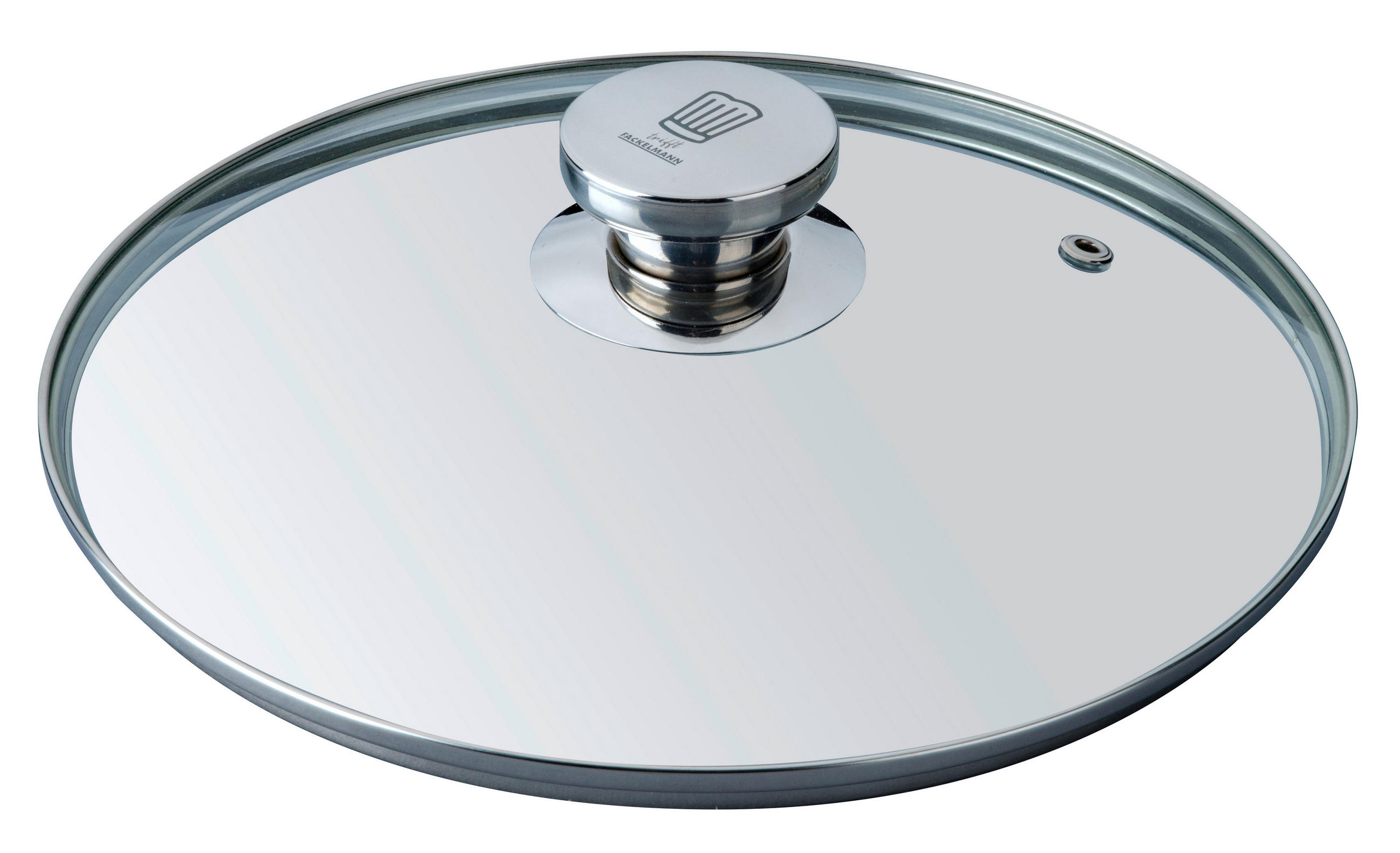 TOPFDECKEL  24 cm  - Silberfarben, Basics, Glas/Metall (24cm) - Chefkoch+Fackelmann