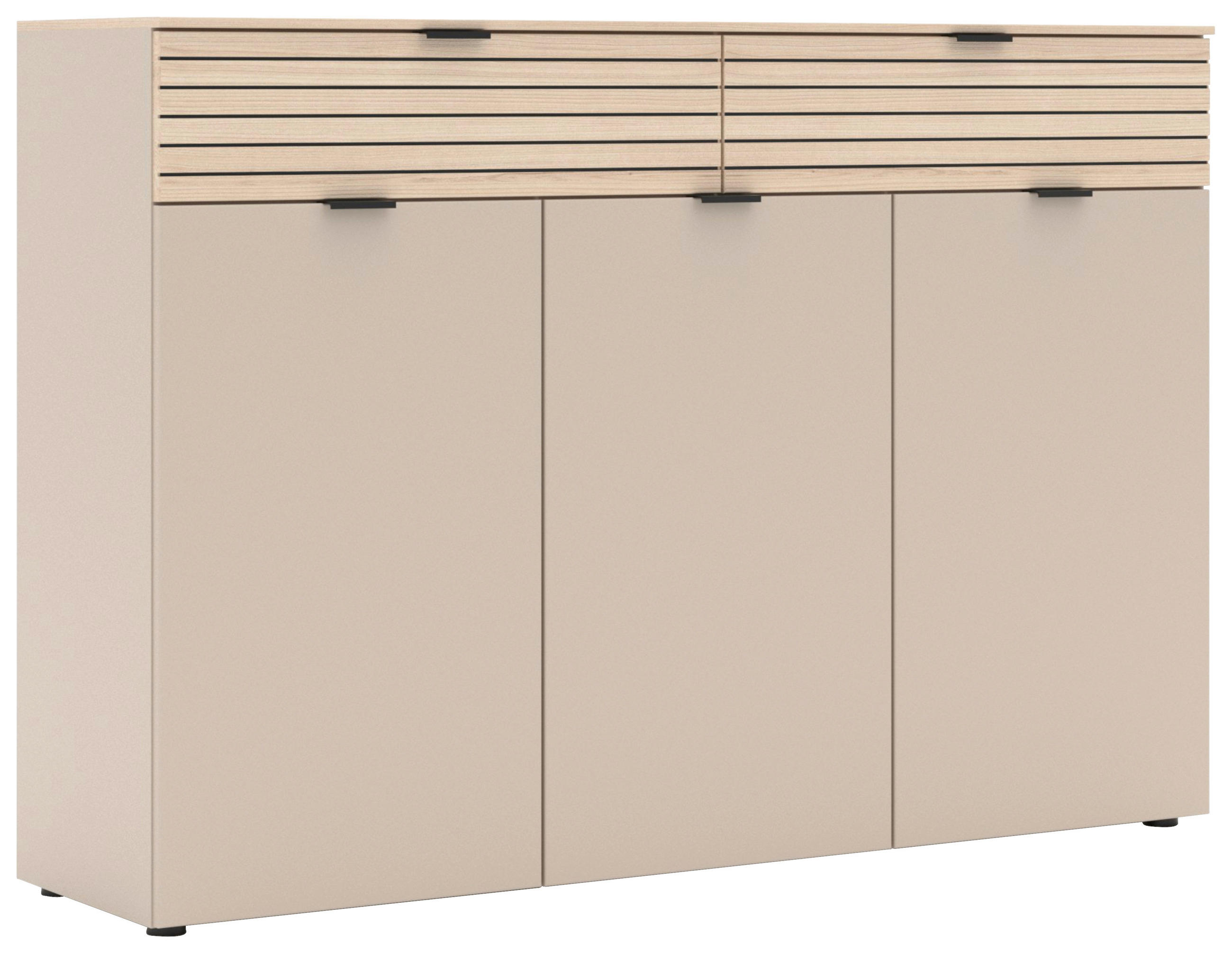 SCHUHSCHRANK Eichefarben, Kaschmir  - Kaschmir/Eichefarben, Design, Holzwerkstoff/Kunststoff (150/102/38cm) - Xora