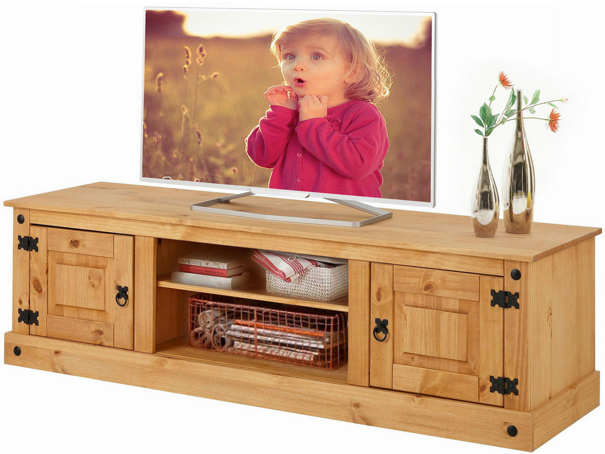 LOWBOARD MEXICO   in 160/45/45 cm  - Naturfarben, Design, Holz/Metall (160/45/45cm) - MID.YOU