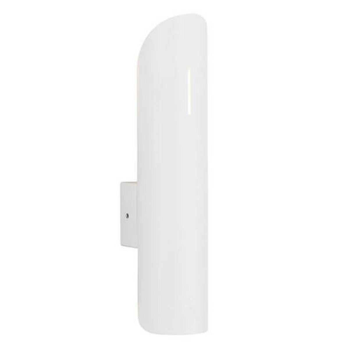 WANDLEUCHTE 24,5/8/5,5 cm   - Weiß, Design, Metall (24,5/8/5,5cm)