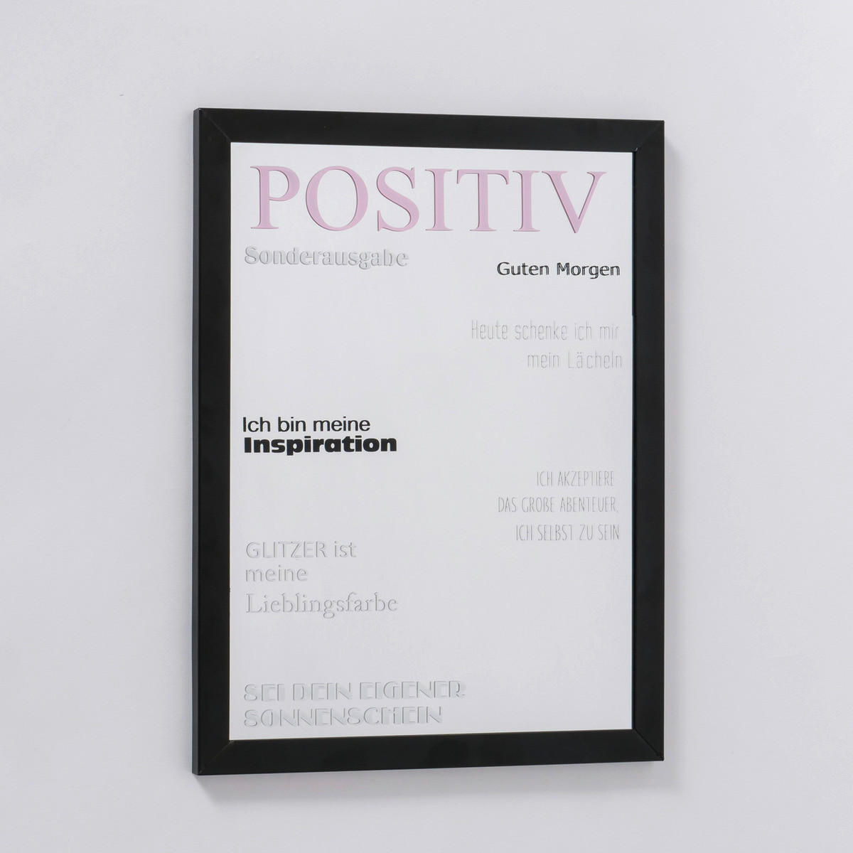 DEKOSPIEGEL - Schwarz, Basics, Glas/Metall (30/40cm)