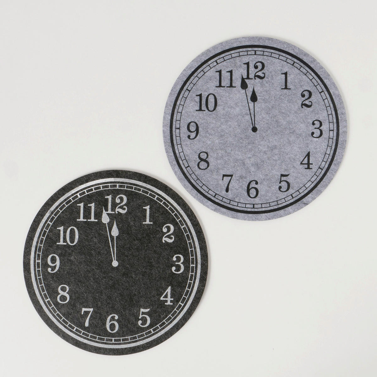 TISCHSET Textil Grau, Schwarz 38 cm  - Schwarz/Grau, Textil (38cm)