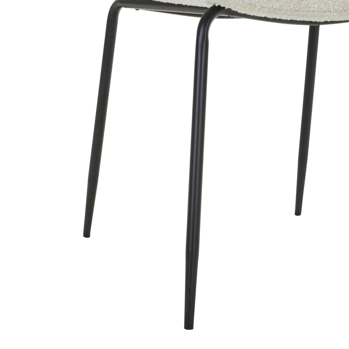 STUHL  in Eisen Webstoff Textil, Holz, Metall  - Schwarz/Weiß, Trend, Holz/Textil (46/86/60cm) - P & B