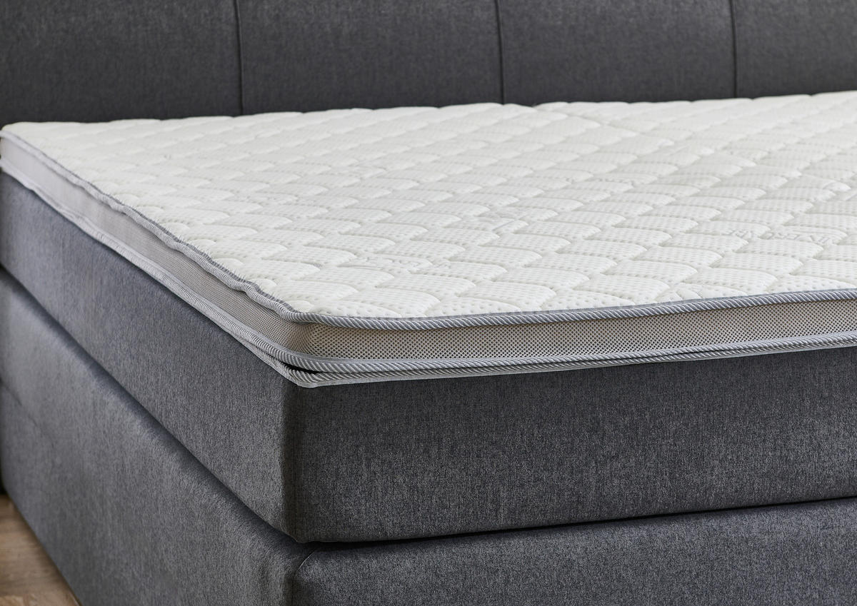 BOXSPRINGBETT 180/200 cm  Anthrazit  - Anthrazit, Konventionell, Textil (180/200cm) - Carryhome