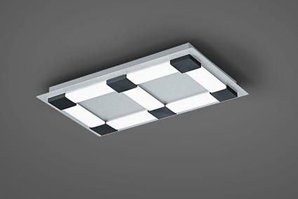 LED-DECKENLEUCHTE 60/36/6 cm    - Anthrazit, Design, Metall (60/36/6cm) - BOPP