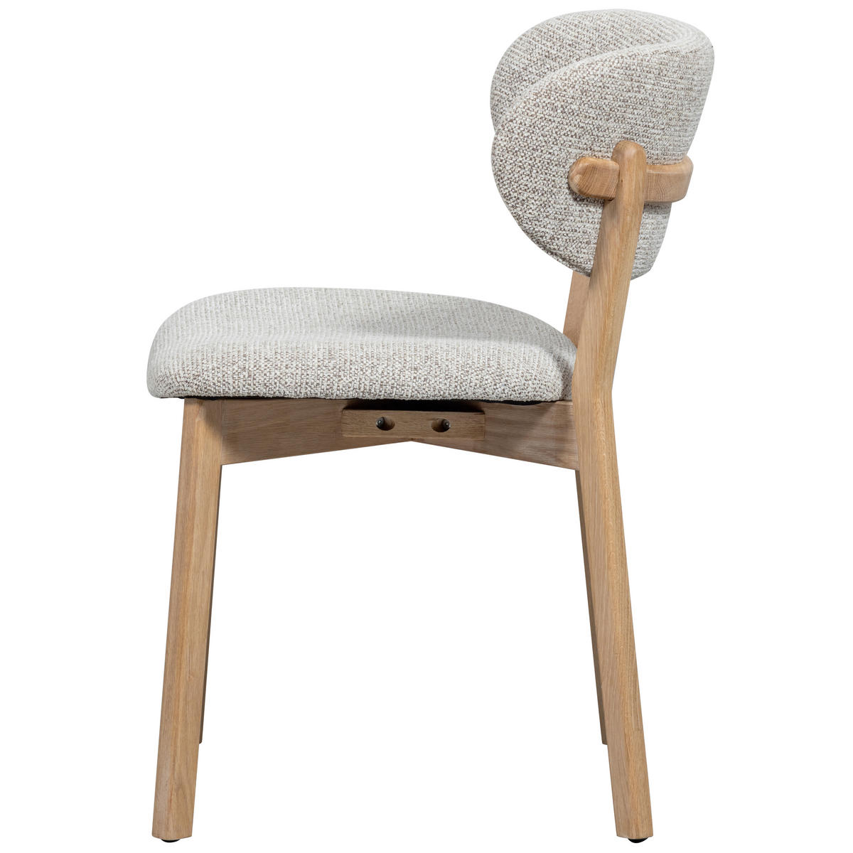 STUHL-SET 2 Stück  in Webstoff  - Naturfarben, MODERN, Holz/Textil (51/82/60cm) - Livetastic