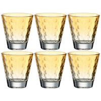 WHISKY-GLÄSERSET 215,00 ml 6-teilig  - Orange, Design, Glas (8,50/9,00/8,50cm) - Leonardo